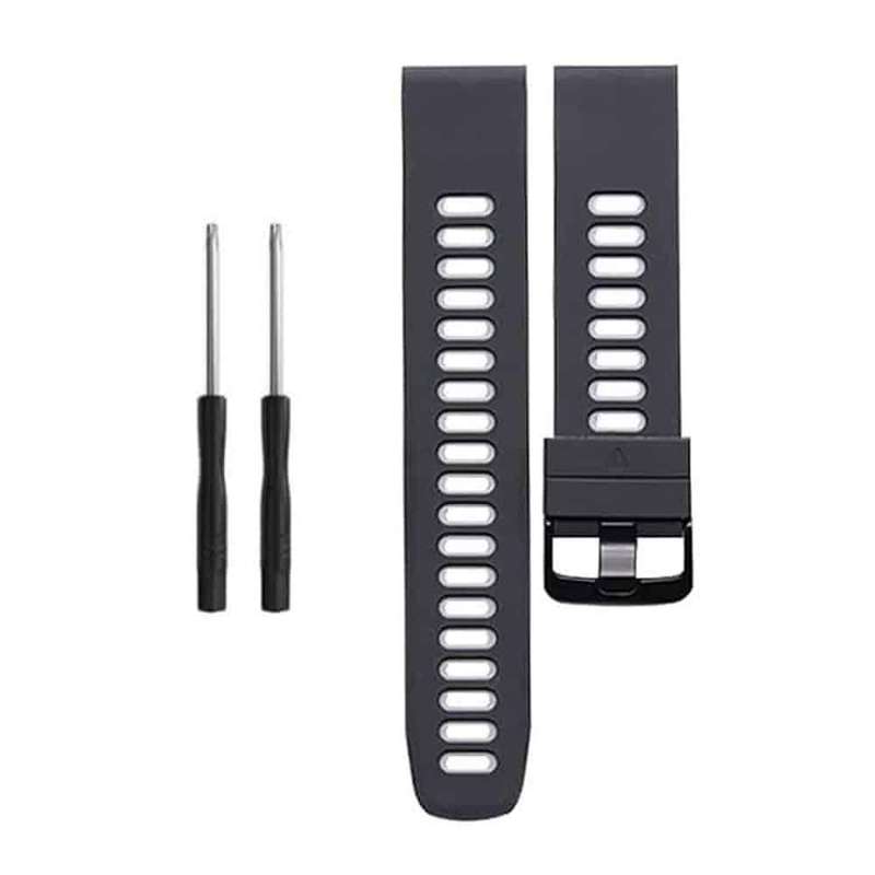 Quick Release Silicone band for Garmin Fenix 5/6/935/945/S60 (22mm) Black+Grey