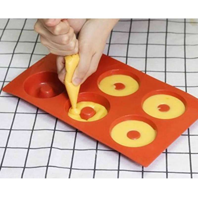 8 Mini Donut Non-Stick Dishwasher Safe Silicone Baking Mould