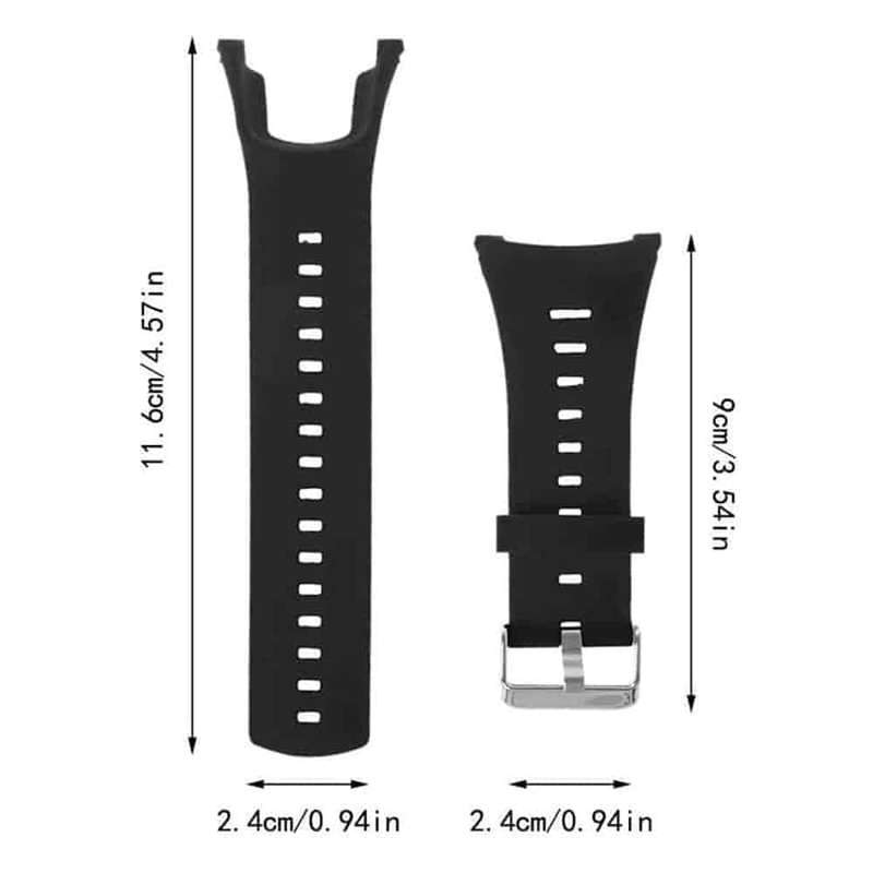 24mm Silicone Strap for Suunto Ambit 1/ Suunto Ambit 2- Black