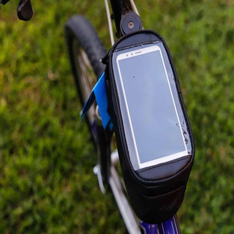 Bicycle Tube Bag with Clear TPU Cover for GPS/ Phone/ Keys