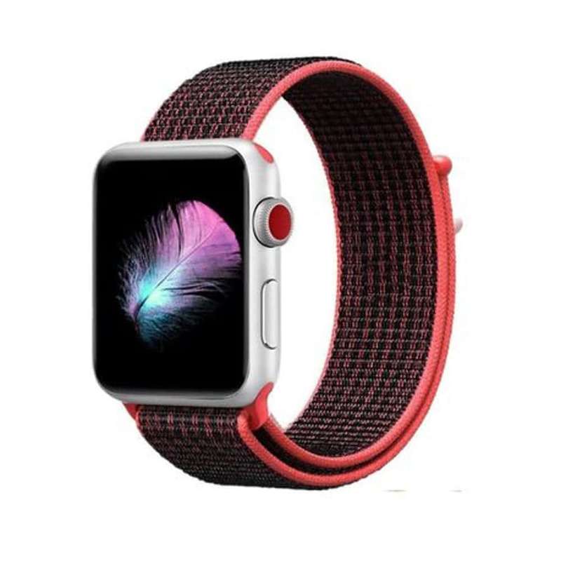 Velcro Nylon Strap for 38/40/41mm Apple Watch - Pink Sand