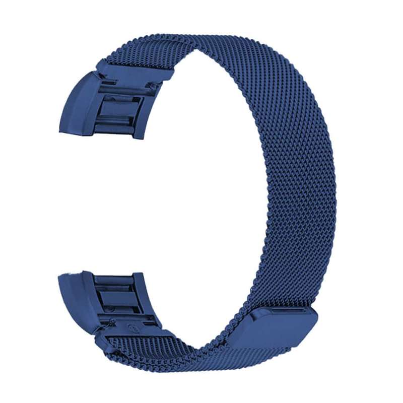 Stainless Steel Milanese Loop Strap for Fitbit Charge 2 S/M - Blue