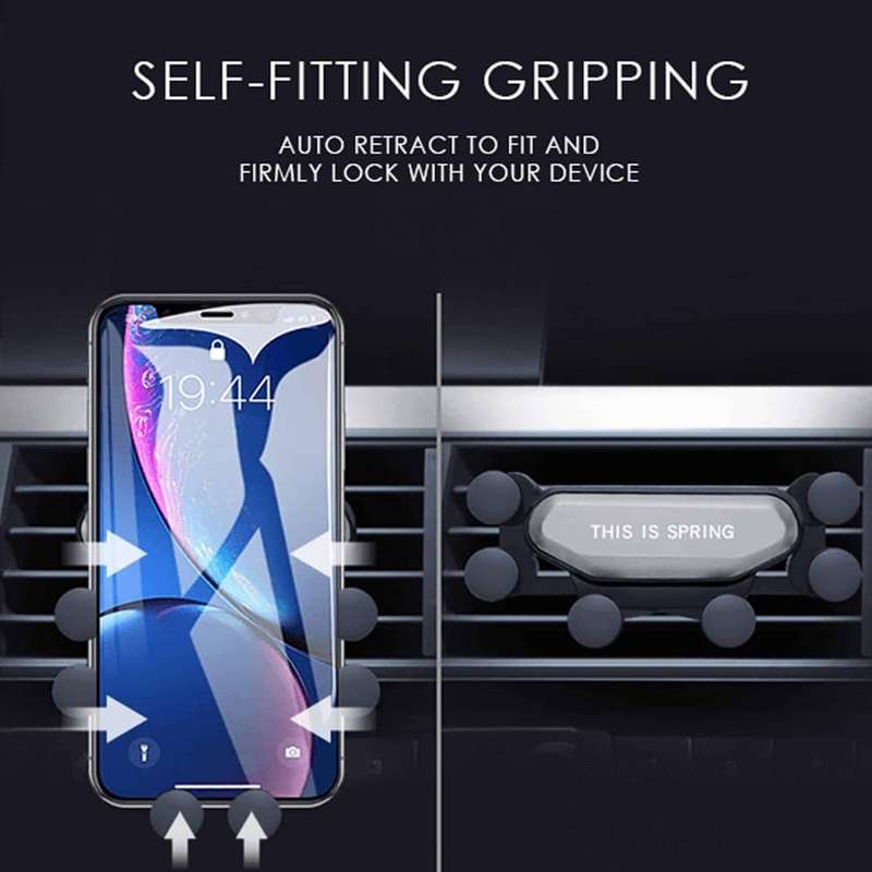 Car Driving Air Vent Gravity Handsfree Phone Mount Clip