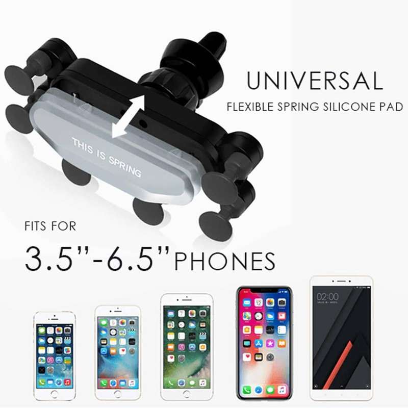 Car Driving Air Vent Gravity Handsfree Phone Mount Clip