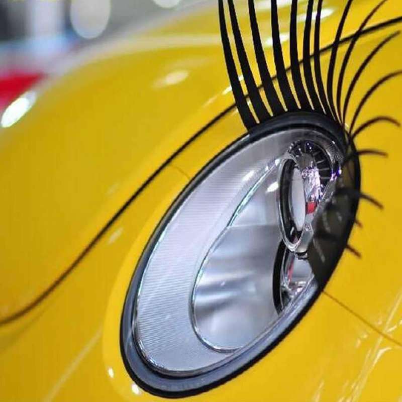 Car Bakkie Headlight Adjustable False Eyelashes Sticker Decor