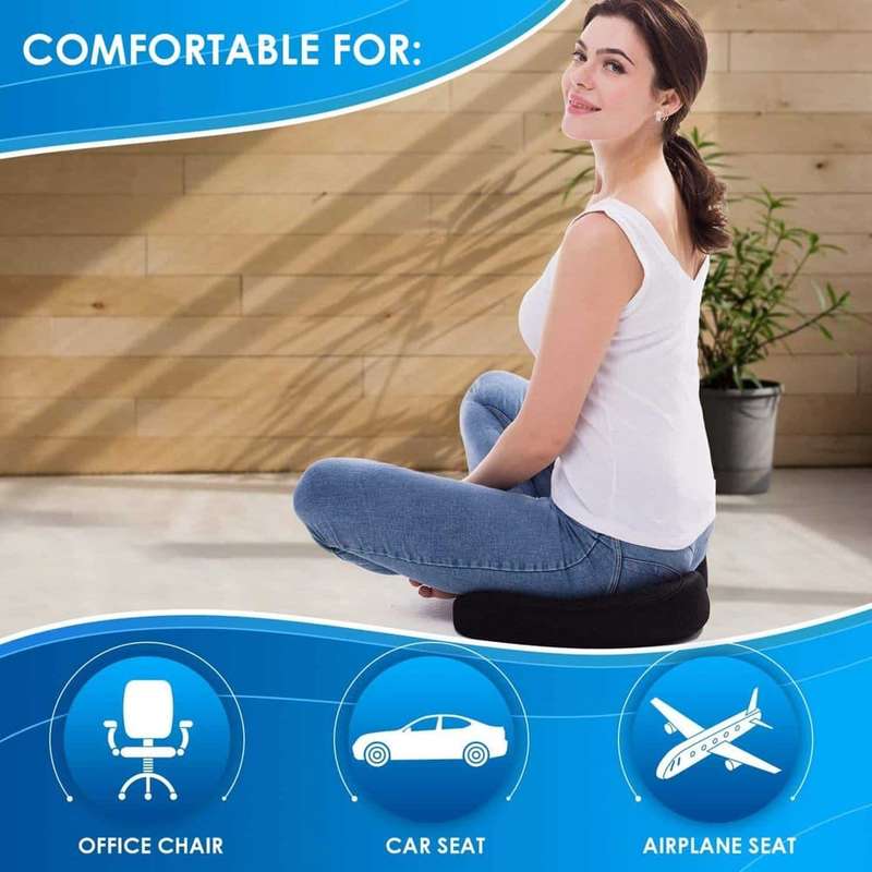 Car Home Office Chair Lumbar Support Memory Foam Cushions Combo