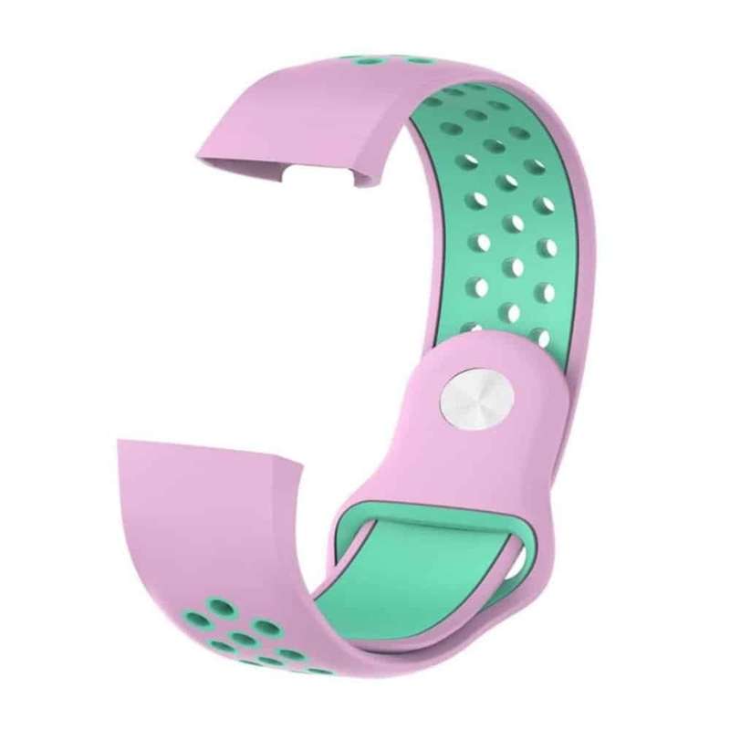 Silicone Band for Fitbit Charge 3(M/L) - Black+Grey