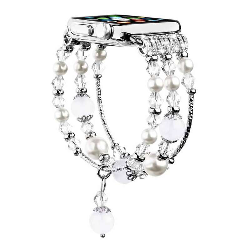 Pearl Beaded Bracelet for 42/44/45/49mm Apple Watch - Grey