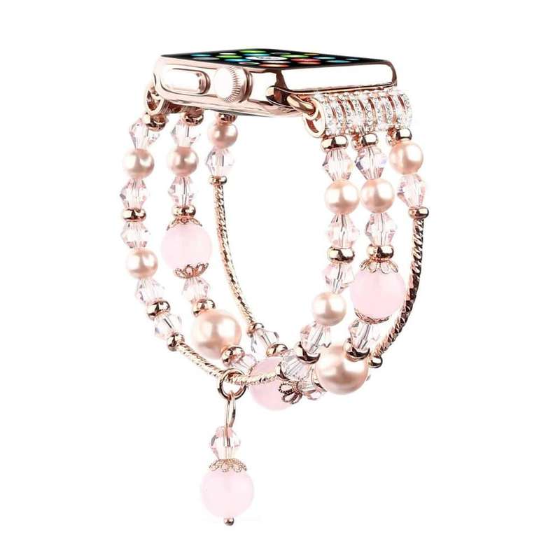 Pearl Beaded Bracelet for 42/44/45/49mm Apple Watch - Grey