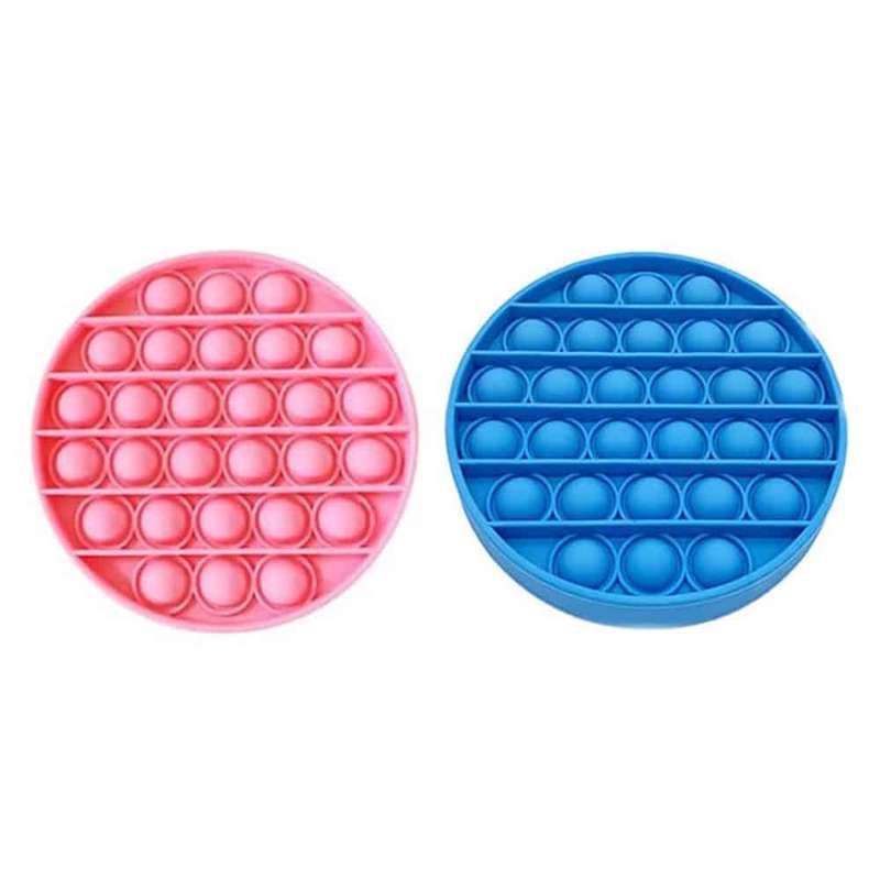 Sensory Stress-Relief Fidget Silicone Bubble Pop Toy/Game - Blue