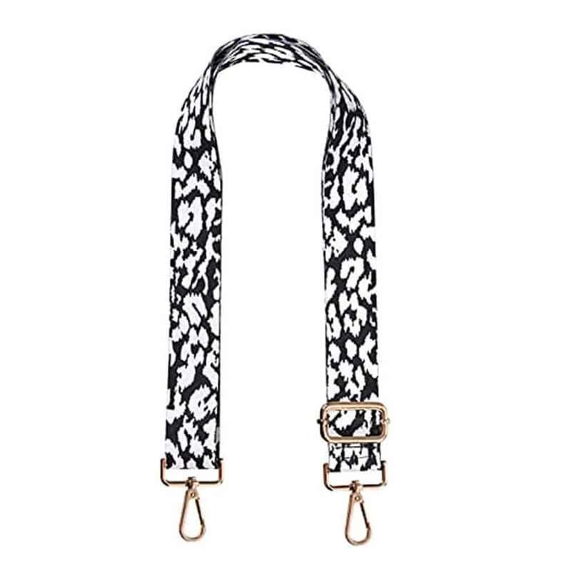 Handbag /Purse/Shoulder/Crossbody Canvas Replacement Strap- Grey Leopard