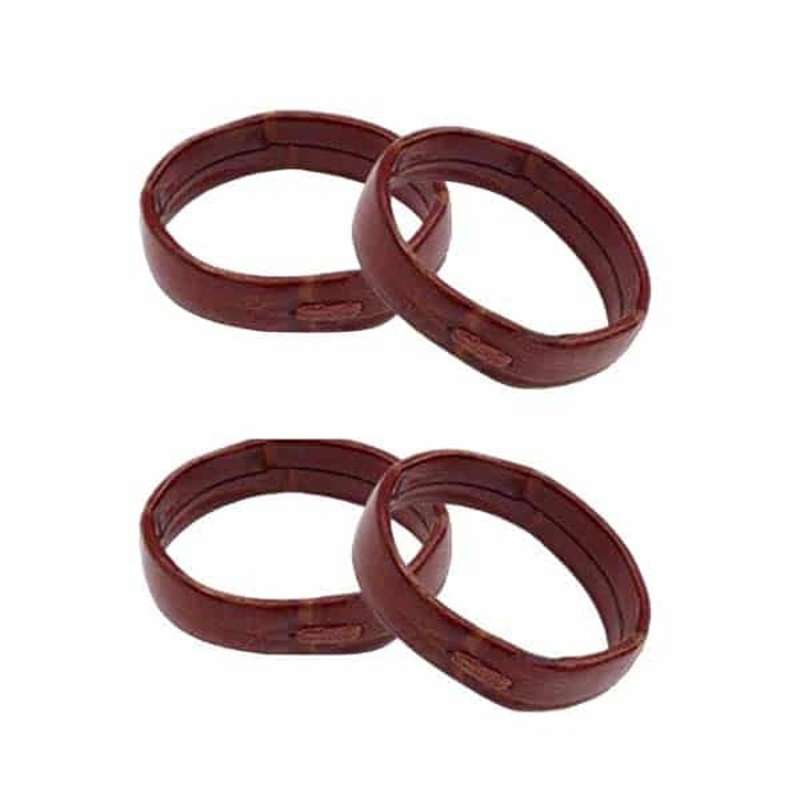 22MM Leather band saver,4pcs/set - Dark Brown