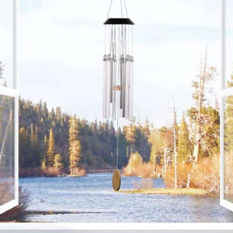Garden Verandah Outdoor Solar Powered LED Wind Chime Light