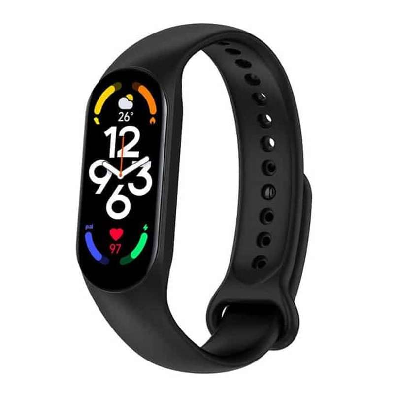 Silicone Strap for Mi Band 7/ Mi Band 6/ Mi Band 5- Black