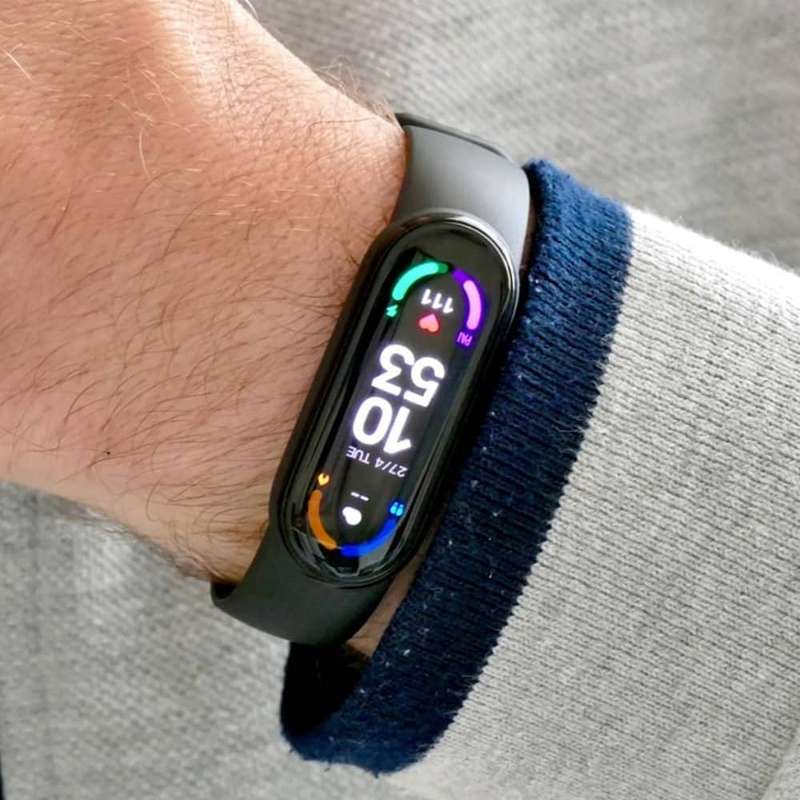 Silicone Strap for Mi Band 7/ Mi Band 6/ Mi Band 5- Black