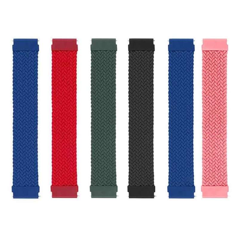 20mm Universal Watch Elastic Loop Strap- Green + Black Combo