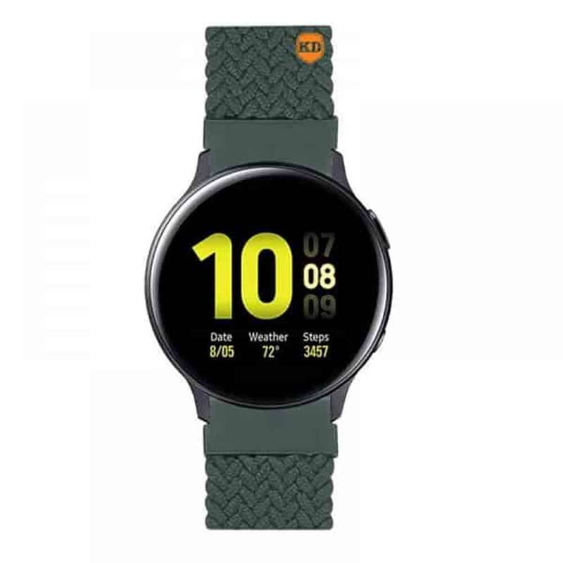 20mm Universal Watch Elastic Loop Strap- Green + Black Combo