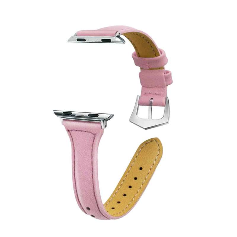T shape Leather Strap for 38/40/41mm Apple Watch - Pink