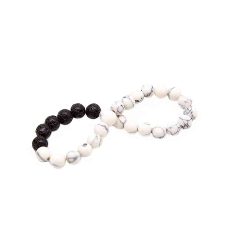 Essential Oil Diffuser Elephant Charm Lava Stone Beaded Bracelet