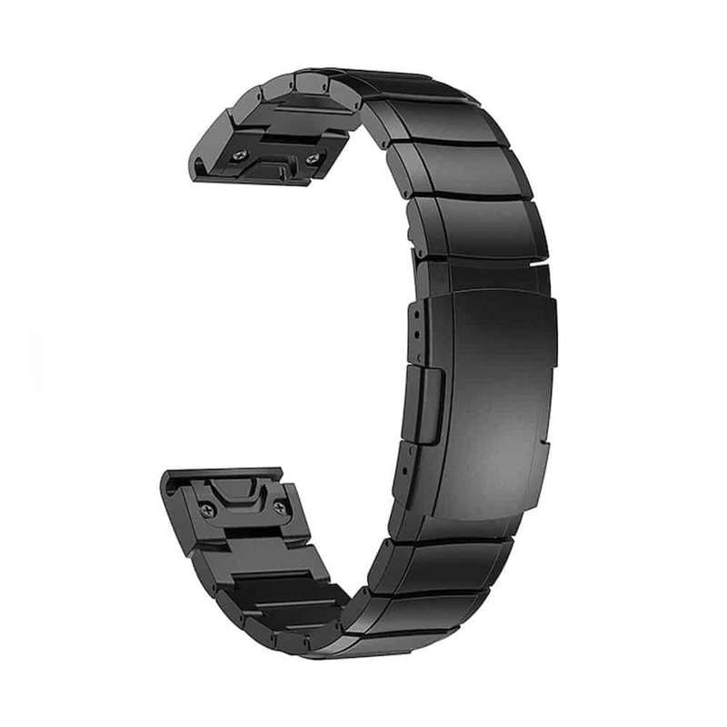 22mm Stainless Steel Strap w/ Tool for Garmin Fenix 5- Black