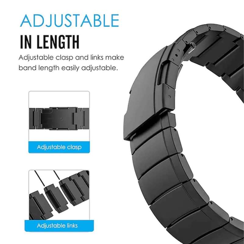 22mm Stainless Steel Strap w/ Tool for Garmin Fenix 5- Black