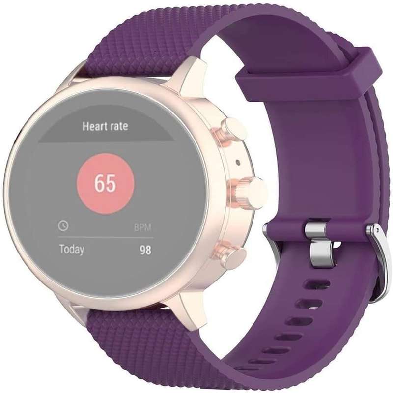 20MM Universal Brand Silicone Strap Replacement (M-L)- Purple