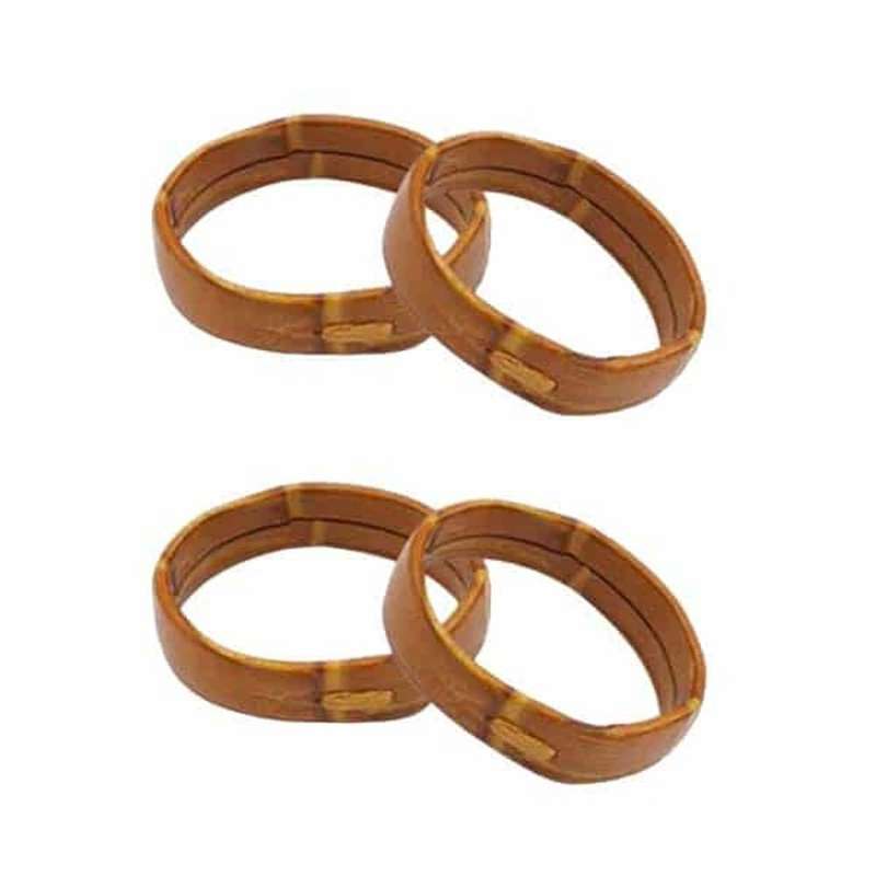 22MM Leather band saver,4pcs/set - Light Brown