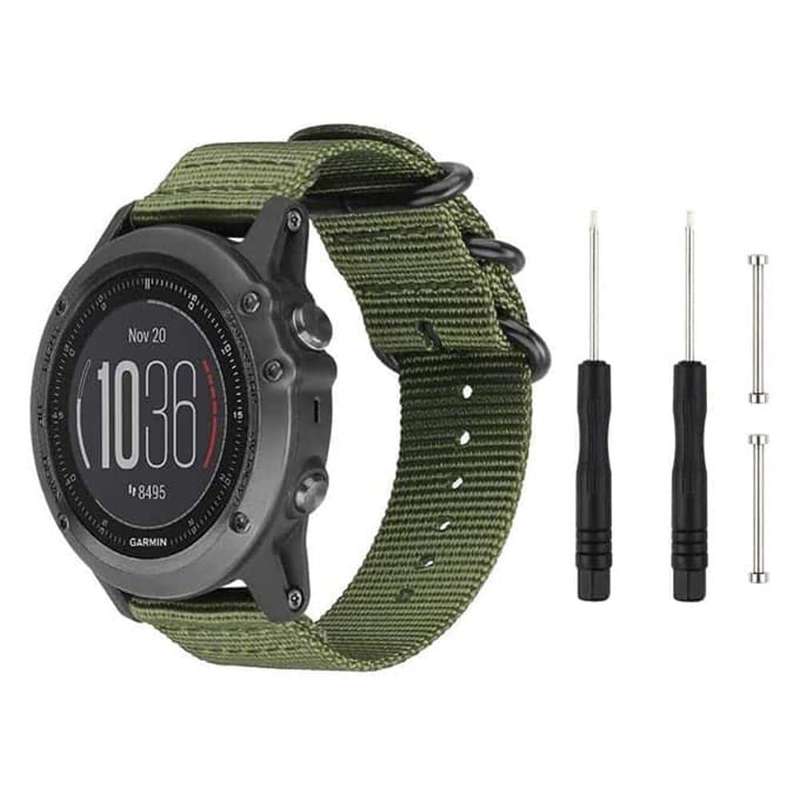 Nylon Replacement Bands 26mm Watch Strap Band Accessory with Pins and removal tools for Garmin F...