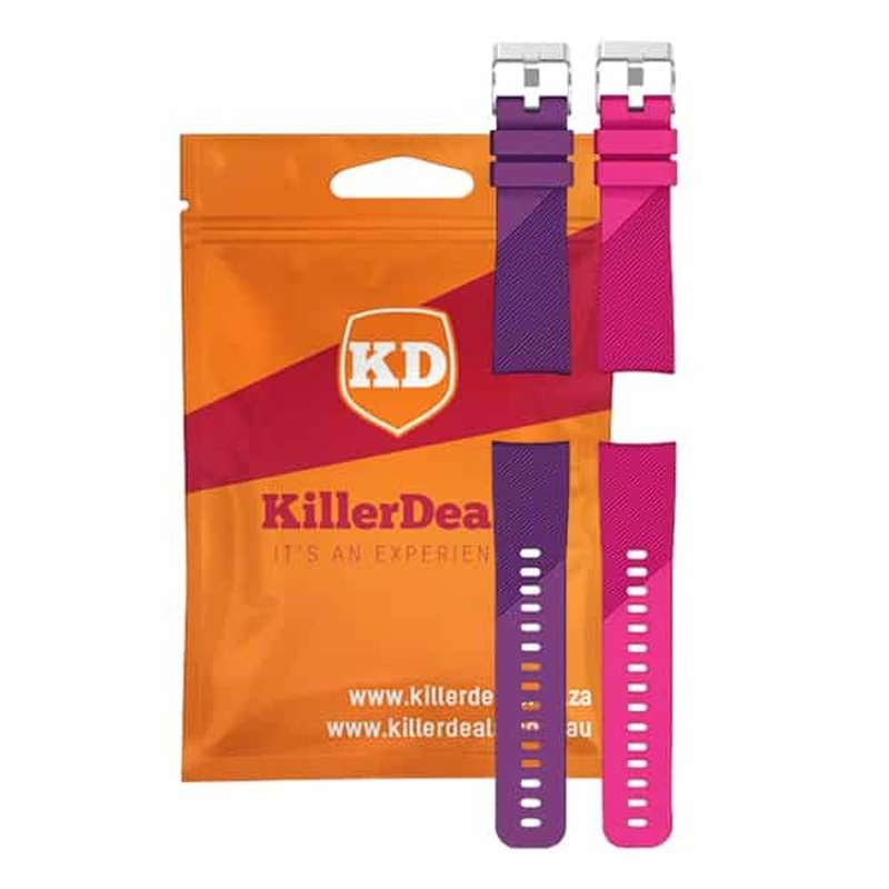 20mm Silicone Strap for Garmin Vivomove 3- Pink + Purple Combo