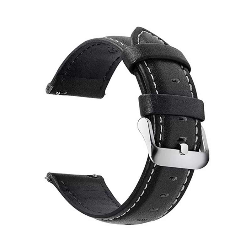 24mm Universal watch replacement genuine leather strap - Brown (S-M-L)