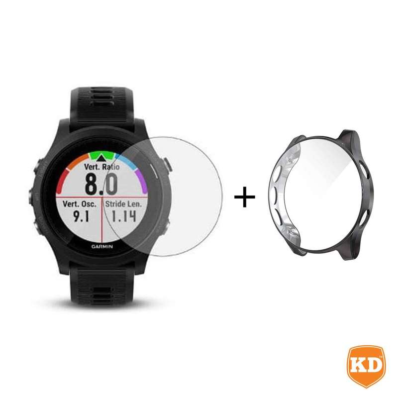 Glass Screen Protector & TPU Case for Garmin Forerunner 935 - Combo
