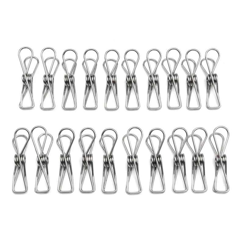 Laundry Hanging & Drying Washing Stainless-Steel Pegs x5 - Combo
