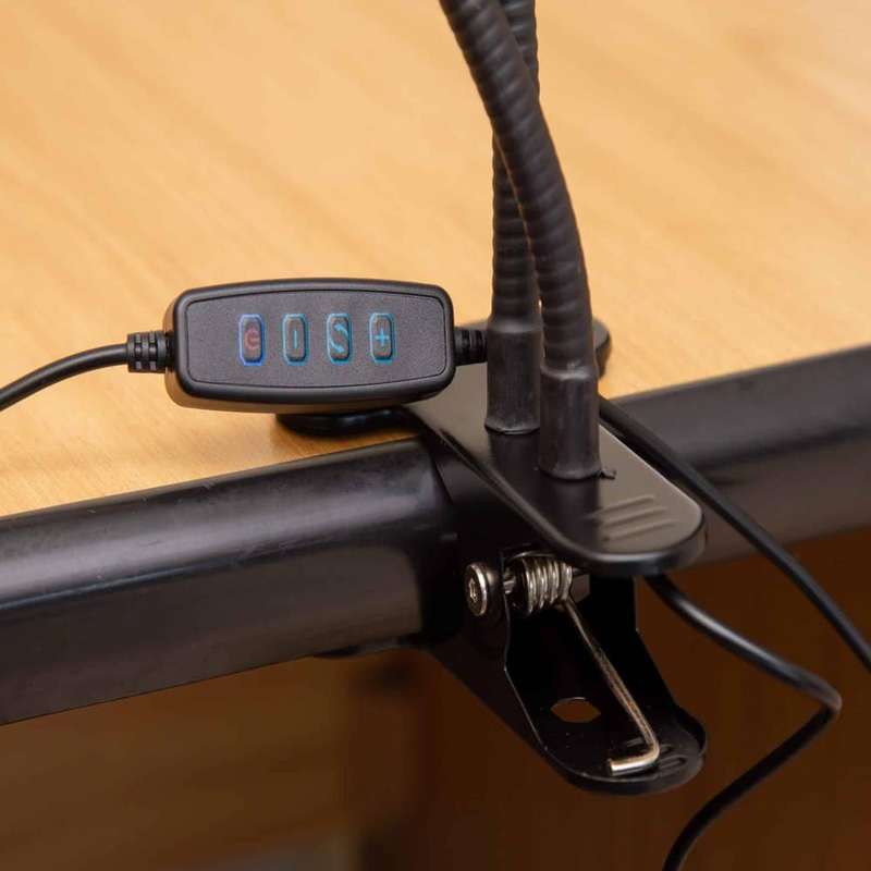 Lazy Bracket 2-in-1 Phone Holder & Selfie Light Desk Clamp