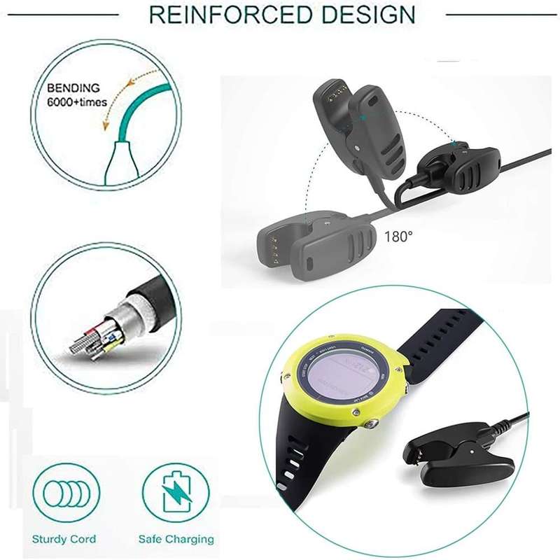 USB Charger Cable for Suunto 3/ 5/ Traverse/ Ambit 1/2/3