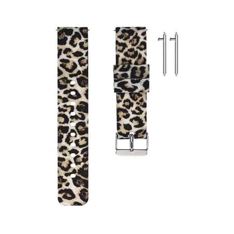 18mm Universal Watch Silicone Strap for Garmin/ Fossil/ Huawei- Leopard