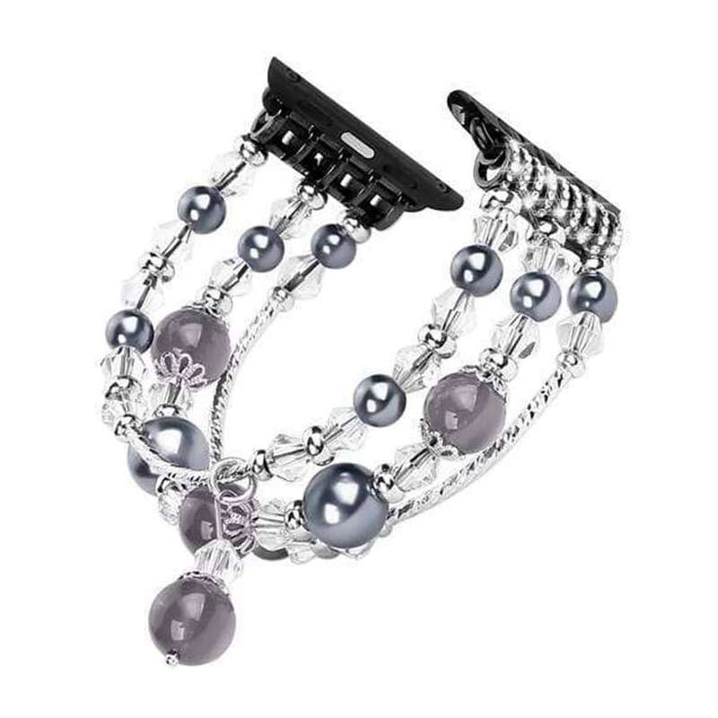 Pearl Beaded Bracelet for 42/44/45/49mm Apple Watch - Grey