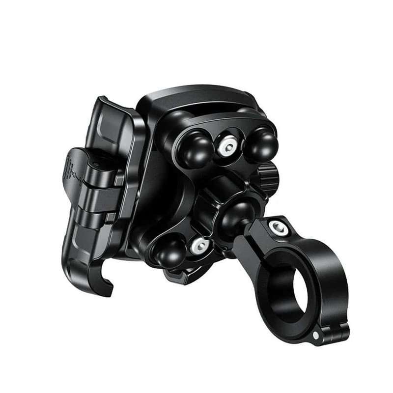 Motorcycle Bike Handlebar Mechanical Lock Phone Mount Holder