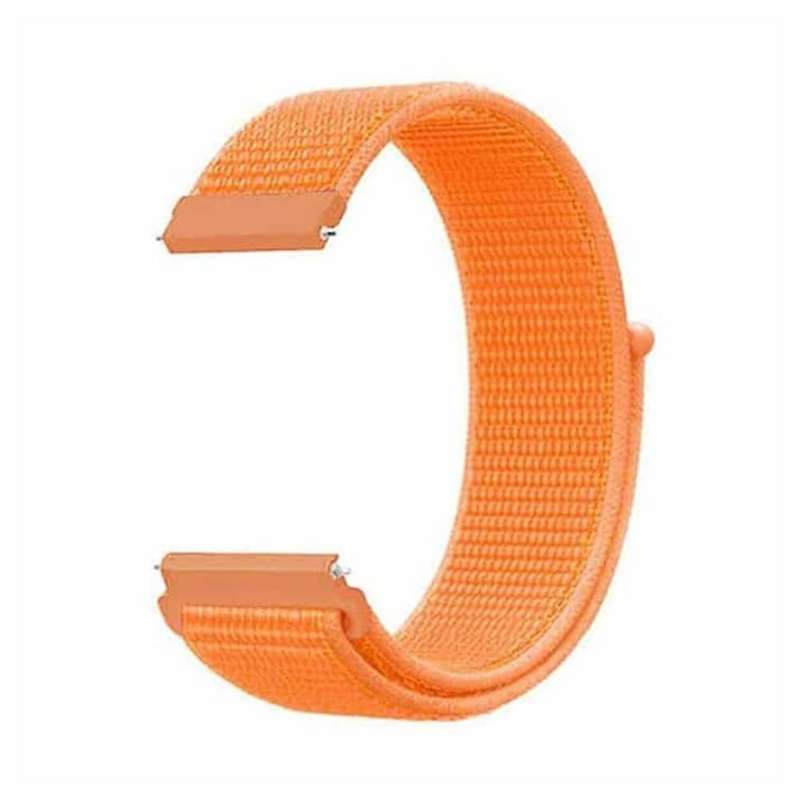 Nylon Strap for Garmin Vivoactive 3/Venu/Forerunner 245/645/Suunto Fitness/Polar Ignite - Orange