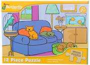 Butterfly 12pc Domestic Pets Wooden Puzzle