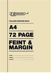 Freedom A4 72 Pages College Exercise Book Feint And Margin 5 pack