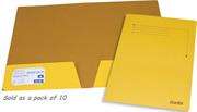 Bantex A4 Flap Document Folder Yellow