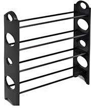 Casey 4 Tier 12 Pair Shoe Rack Black Retail Box No Warranty