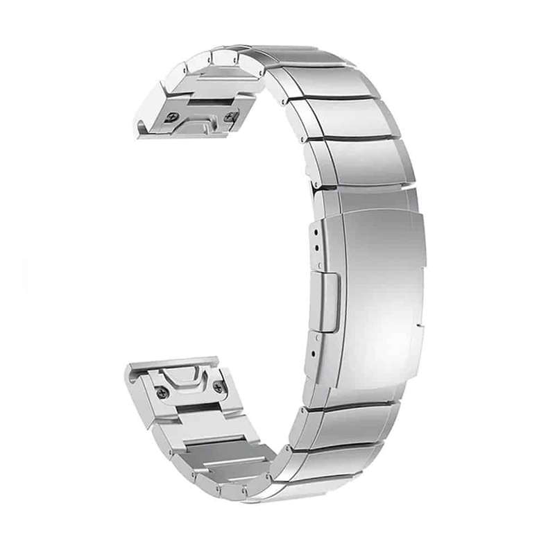 Stainless Steel Strap for Garmin Fenix 5/6/935/945/S60 - Silver + Link removal tool