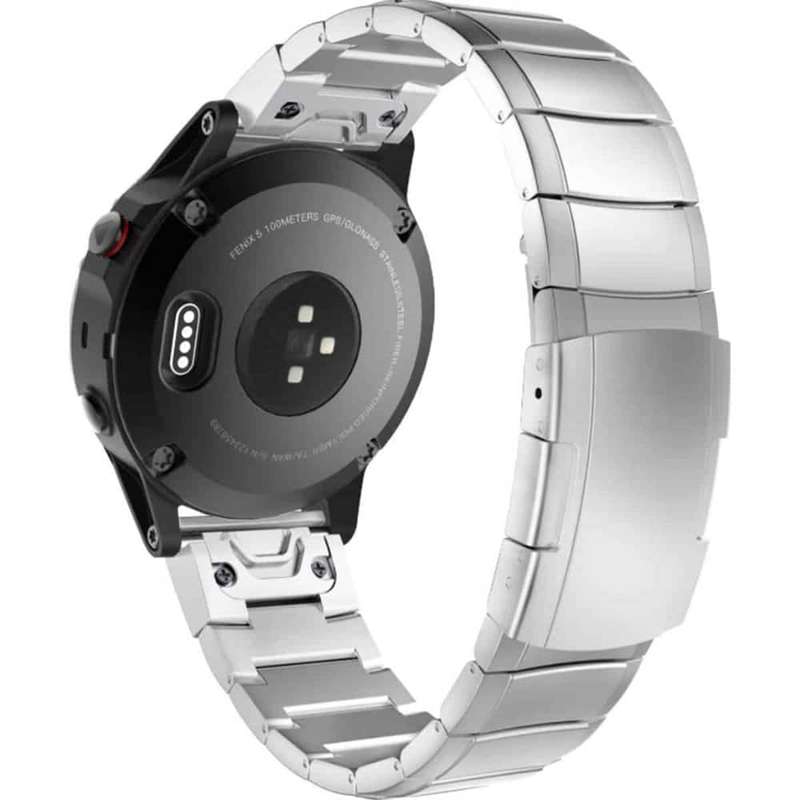 Stainless Steel Strap for Garmin Fenix 5/6/935/945/S60 - Silver + Link removal tool
