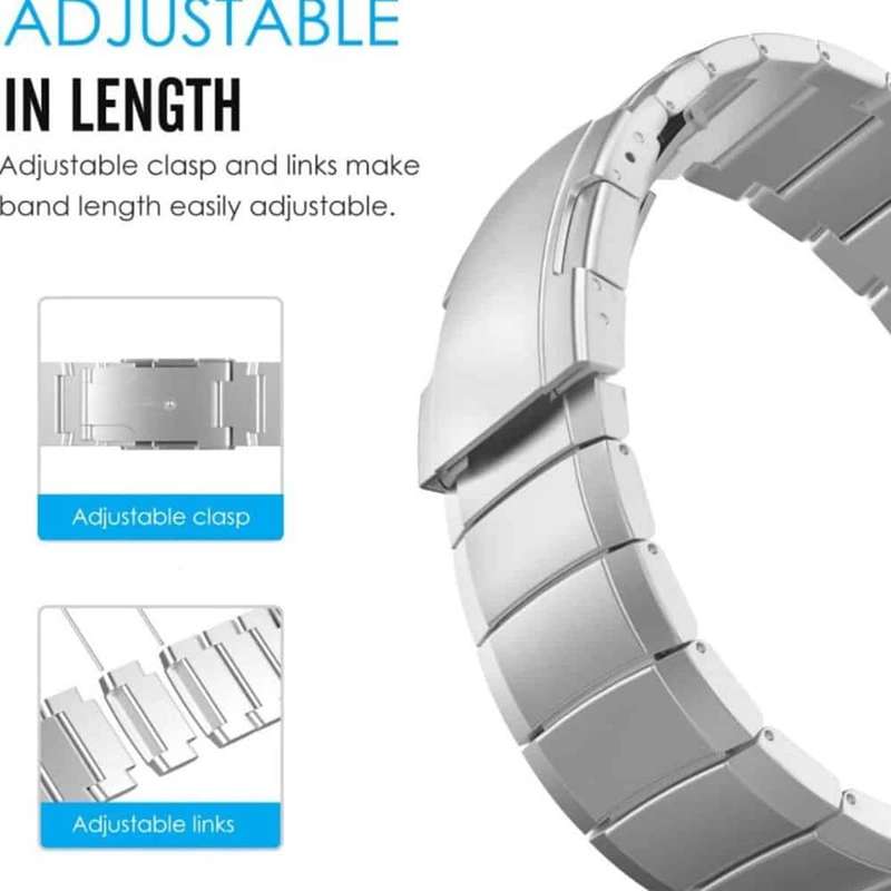 Stainless Steel Strap for Garmin Fenix 5/6/935/945/S60 - Silver + Link removal tool