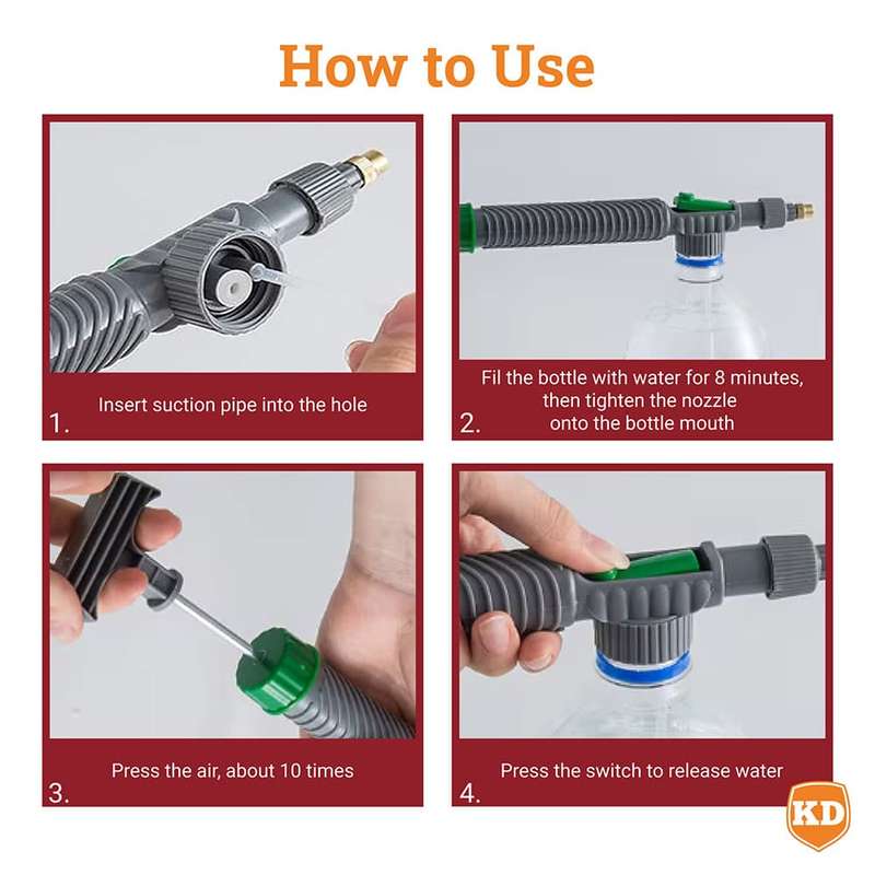 Adjustable High Pressure Nozzle Manual Sprayer for Gardening