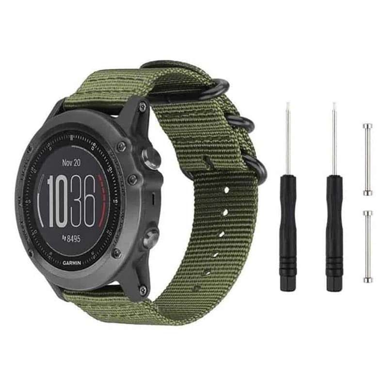Nylon Replacement Bands 22mm Watch Strap Band Accessory with Pins and removal tools for Garmin F...