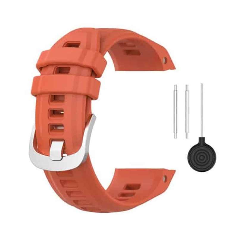 Killer Deals 22mm Garmin Instinct Replacement Silicone Strap - Orangey Red