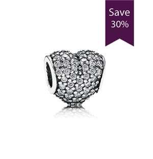 Pandora Silver Heart Charm 791052CZ