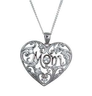 Sterling Silver Filligree Heart Necklace